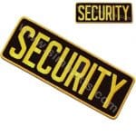 Security 2 Parça Nakış işleme Arma Patch 10x3 & 20x7 cm