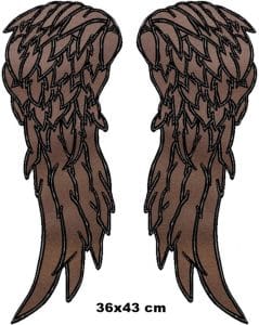 Melek Kanatları Nakış İşleme Arma Patch 1 Çift 36x43 cm – 1 Model Reflektör Kumaşlı - Görsel 5