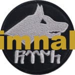 Göktürkçe Türk Kurt Başlı Yuvarlak Arma Patch 7x7cm