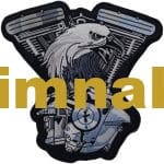 Motorcu mont arması nakış işleme arma patch 25x28 cm