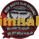 Atatürk Bizim maviye olan sevdamız selanik nakış işleme arma patch peç 9.5x9.5 cm