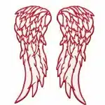 Melek Kanadı Nakış Patch – 6 Renk Seçeneği (1 Çift) - Görsel 2