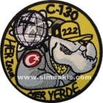 222 Filo C-130 Her zaman her yerde nakış işleme arma patch 9 cm