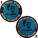 171 Filo atatürk imzalı vatan nakış işleme arma patch peç 9x9 cm