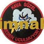 Hava Güzel Neden Uçulmuyor Filo komutanlığı nakış işleme arma patch peç 9x9 cm
