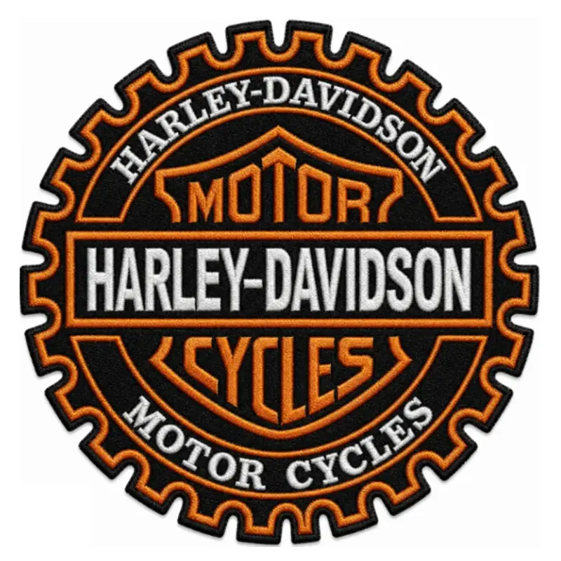 harley-davidson-motor-cycles-nakis-arma Harley-Davidson Motor Cycles Nakış Arma 9x9 cm & 30x30 cm - Görsel 1