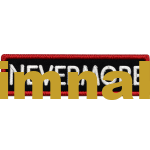 Personel Yaka isimliği Nevermore Nakış İşleme 10x2,5 cm