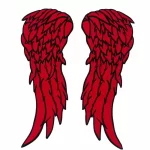 Melek Kanadı Nakış Patch – 6 Renk Seçeneği (1 Çift) - Görsel 4