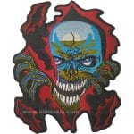 ölüm kuru kafa iskelet nakış işleme arma patch 20x23 cm