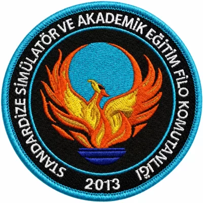 2013 Standardize Simülatör ve Akademik Eğitim Komutanlığı Nakış Arması 9,5x9,5 cm