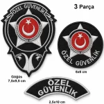 Özel Güvenlik Nakış Arması Üçlü Seti