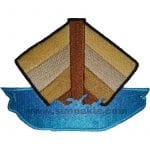 Sandal kayık gemi nakış işleme arması patch peç 6x10 cm