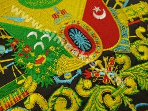 Osmanlı Devlet Arması Tuğrası Nakış işleme Arma Patch 12X14 cm ve 22x26 cm - Görsel 4