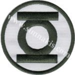 Karakter Logo Nakış işleme Arma Patch Beyaz Yeşil 7x7 cm