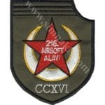 216 Airsoft Alayı CCXVI Amblem Nakış işleme Arma Patch 8x6,5 cm