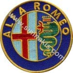 Alfa Romeo Nakış İşleme Arması Amblemi Mavi 9x9 cm