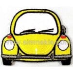 Volkswagen Otomobil Sarı Nakış İşleme Arması 11x8,5