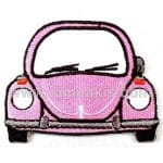 Volkswagen Otomobil Pembe Nakış İşleme Arması 11x8,5