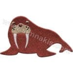 Fok Balığı nakış işleme arma patch 10x5,5 cm