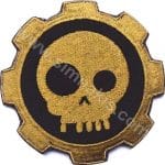Çark kurukafa nakış işleme arma patch 8x8 cm