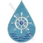 Su Damlası Gemici nakış işleme arması patch 10x6,5 cm