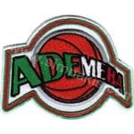 Ademeba logo nakış işleme arma patch 10x7 cm