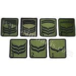Rütbe Haki Nakış işleme Arma Patch 8x7 cm 1.çift