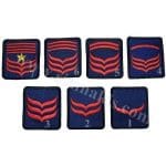 Rütbe Lacivert Nakış işleme Arma Patch 8x7 cm