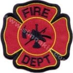 iş güvenliği yangın logo nakış işleme arma 8x8 cm