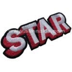 Star Logo nakış işleme arma 9x3 cm