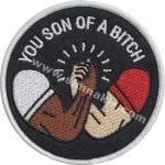 You son of a bitch logo nakış işleme arma 8x8 cm