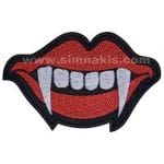 Dudaklar Nakış işleme Arma Patch 8x5 cm