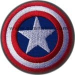 Captan America  Yıldız nakış işleme arma patch 8x8 cm