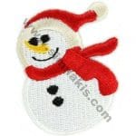Yılbaşı Yeni Yıl Noel Kardan Adam nakış işleme arma patch peç 6x5,5 cm