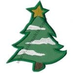 Yeni Yıl Noel Ağacı Yılbaşı nakış işleme arma patch peç 7x7 cm