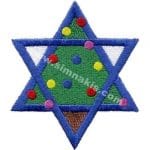 Yeni Yıl Noel Yıldızı Yılbaşı nakış işleme arma patch peç 6x5,5 cm