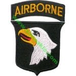 Airborne logo nakış işleme arması patch 2 parça 8x9 cm