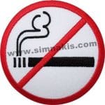 Sigara no smoking nakış işleme arma 7x7 cm