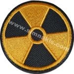 Biohazard Radyoloji Tehlike Kimyasal Logo Nakış işleme Arma Patch Peç 7x7 cm