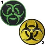 Biohazard Radyoloji Tehlike Kimyasal Logo Nakış işleme Arma Patch Peç 8x8 cm