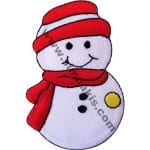 Yılbaşı Yeni Yıl Noel Kardan Adam nakış işleme arma patch peç 6x4 cm