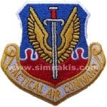 Tactical air command nakış işleme arma 9x9 cm