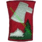 Ormancı oduncu nakış işleme arma 9x6,5 cm