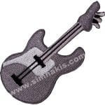 Müzisyen gitar rock müzik nakış işleme arma 12x5 cm