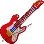 Müzisyen gitar müzik nakış işleme arma 12x4.5 cm