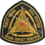 Petiki tirsia kali system edged impact nakış arma patch 10x10 cm