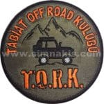 Tabiat Off Road Kulübü T.O.R.K Amblem Nakış işleme Arma Patch 9x9 cm