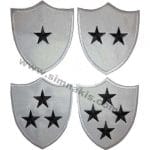 Yıldızlı kokart nakış işleme arma patch 7x8 cm