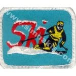 Ski kayak okulu ve hocaları için nakış işleme arma patch 7x9 cm