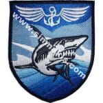 Köpek Balığı nakış işleme arma patch 9x7,5 cm